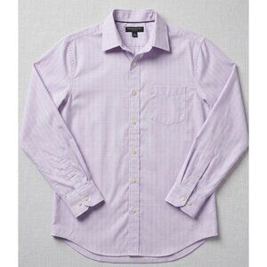 Banana Republic Mens Lavender Plaid Long Sleeve Button-Up Shirt Size M